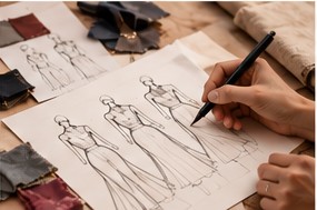 Fashion collection development sketches